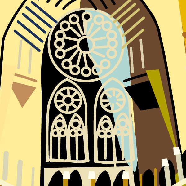 La Sagrada família de Gaudí, dibujo de Montse Noguera